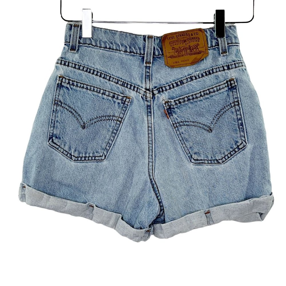 Levi's Sz 3/25 Orange Tab Vintage High Rise Jean Shorts 90's